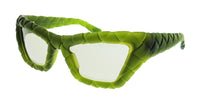 Bottega Veneta BV1438S-003 Woven Green Cat Eye Womens Sunglasses
