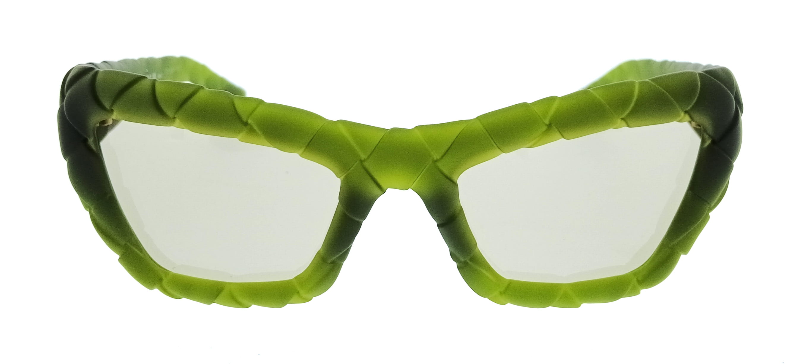 Bottega Veneta BV1438S-003 Woven Green Cat Eye Womens Sunglasses