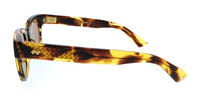 Bottega Veneta BV1441S-002 Square Brown Retro Unisex Sunglasses