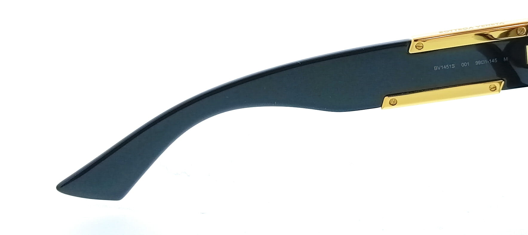 Bottega Veneta BV1451S-001 Square Black Oversized Unisex Sunglasses