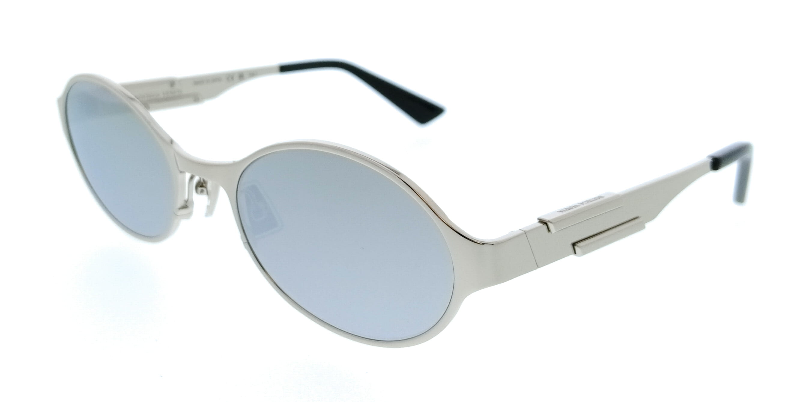 Bottega Veneta BV1456S-003 Oval Silver Rimless Unisex Sunglasses