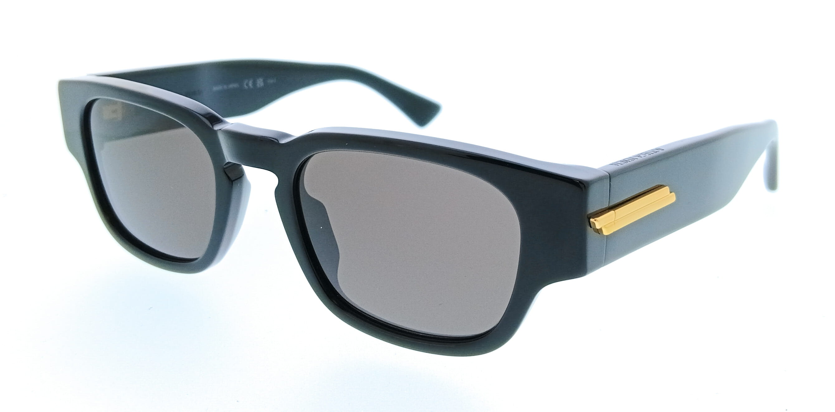 Bottega Veneta BV1460S-001 Black Square Oversized Mens Sunglasses
