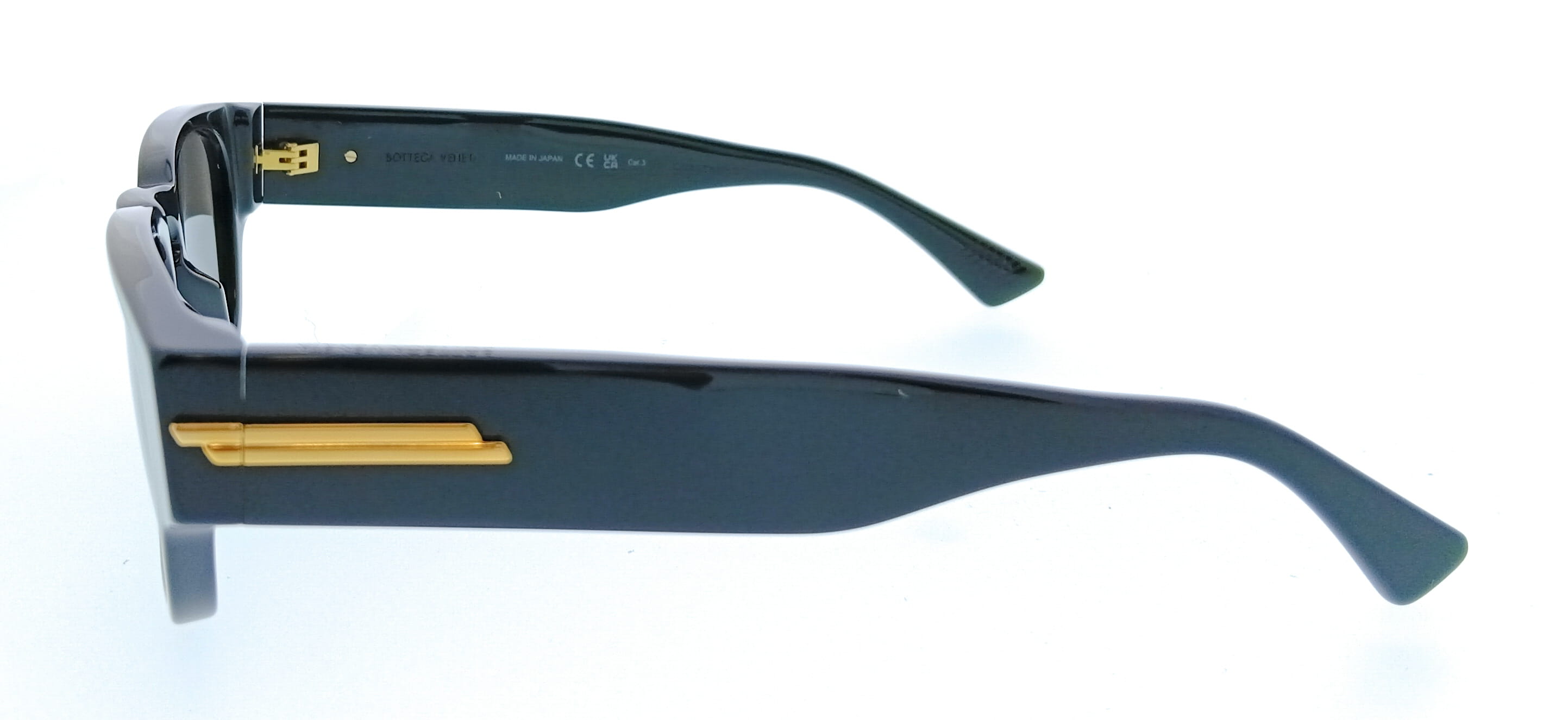Bottega Veneta BV1460S-001 Black Square Oversized Mens Sunglasses