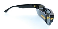Bottega Veneta BV1460S-001 Black Square Oversized Mens Sunglasses