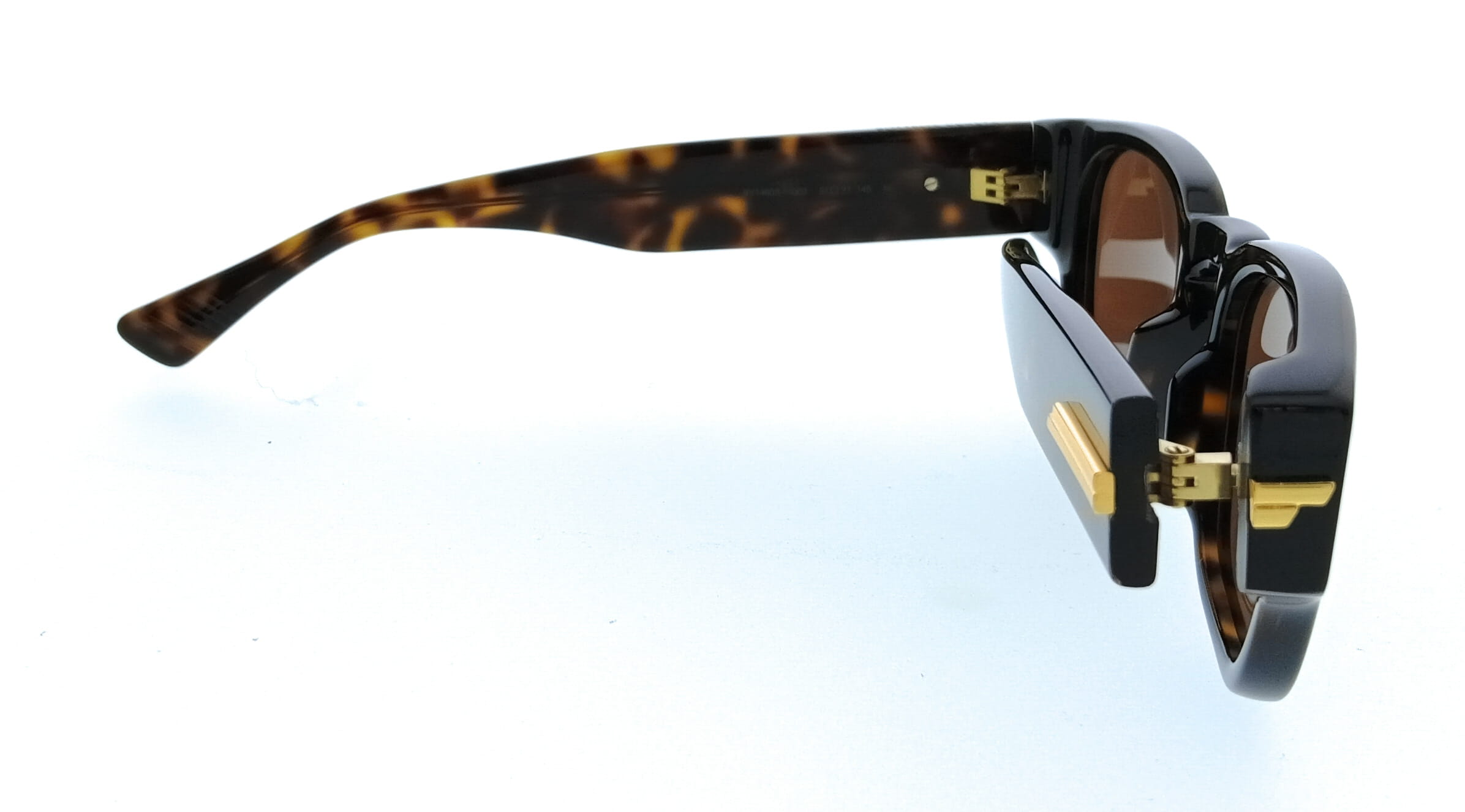 Bottega Veneta BV1460S-002 Square Tortoise Havana Mens Sunglasses