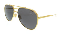 Bottega Veneta BV1465S-001 Aviator Gold Classic Metal Unisex Sunglasses