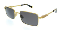 Bottega Veneta BV1469S-001 Rectangle Gold Grey Lens Unisex Sunglasses