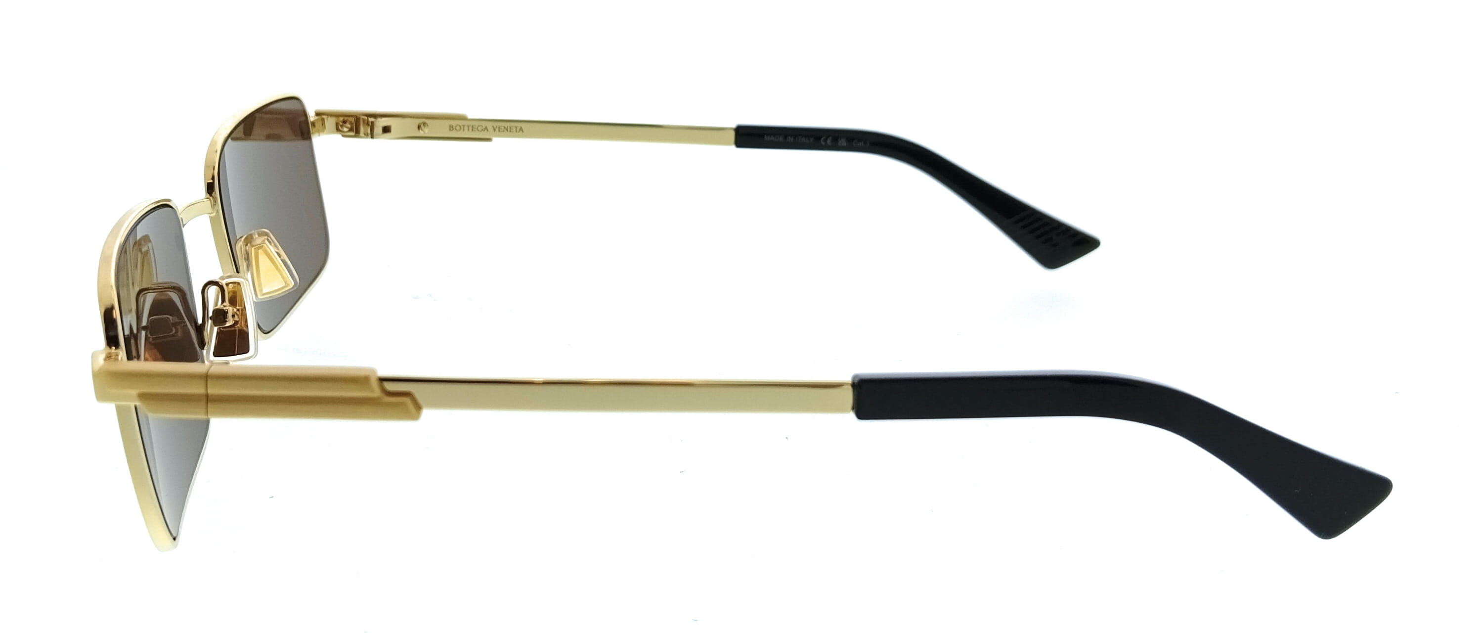Bottega Veneta BV1469S-005 Rectangle Brown Lens Unisex Sunglasses