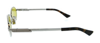 Bottega Veneta BV1470S-003 Silver Oval Slim Metal Unisex Sunglasses