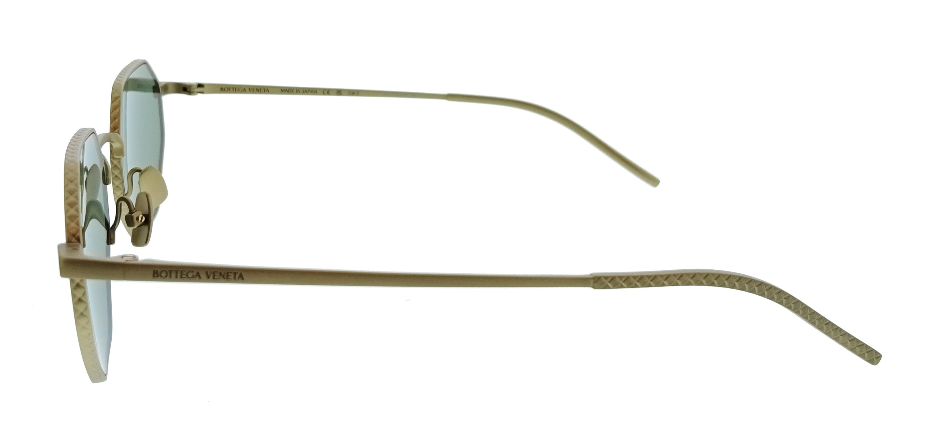 Bottega Veneta BV1471S-003 Bronze Geometric Slim Metal Unisex Sunglasses