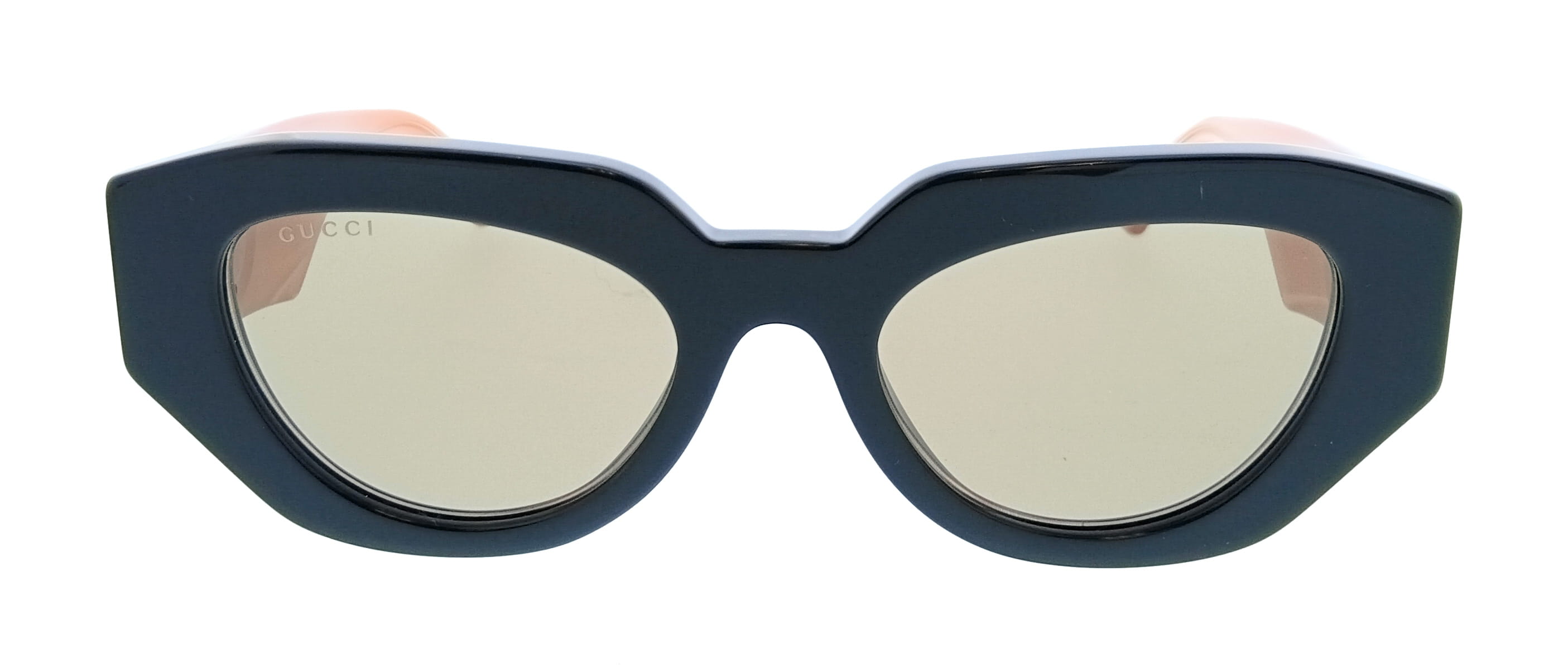 Gucci GG1421S-008 Black Pink Cat Eye Oversized Womens Sunglasses