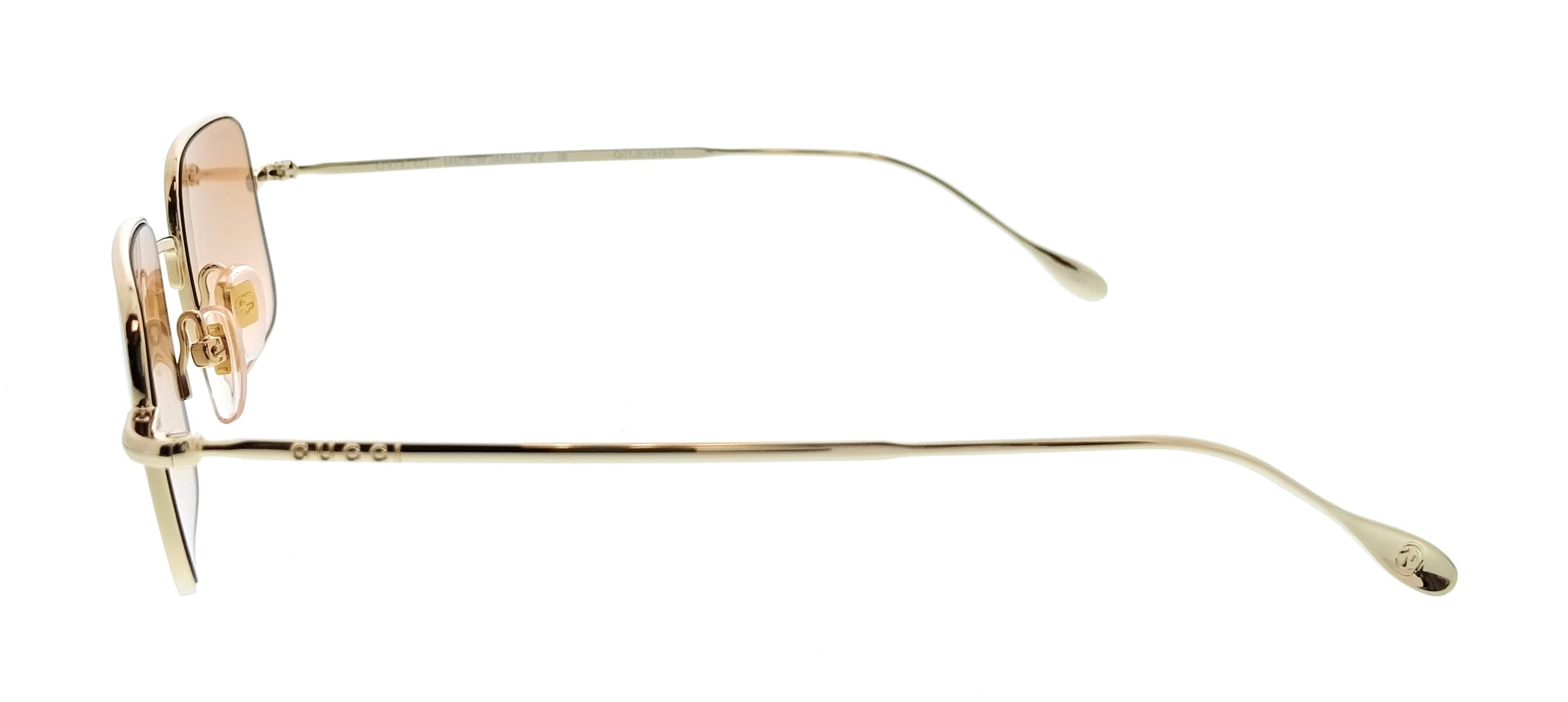 Gucci GG1813S-011 Gold Square Orange Gradient Unisex Sunglasses