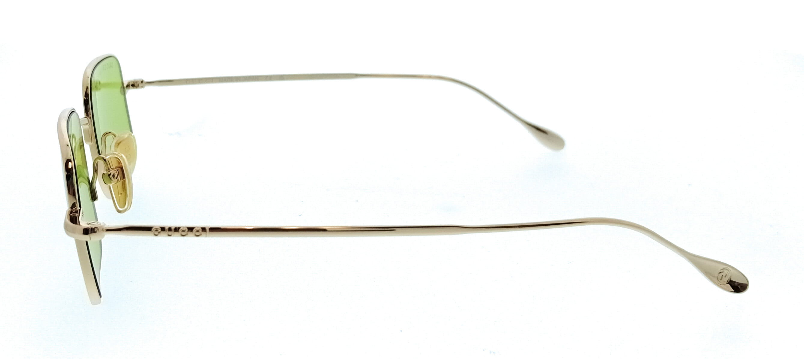 Gucci GG1813S-012 Gold Square Green Gradient Unisex Sunglasses