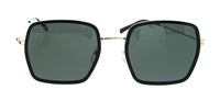 Gucci GG1848S-001 Gold Square Black Slim Metal Womens Sunglasses