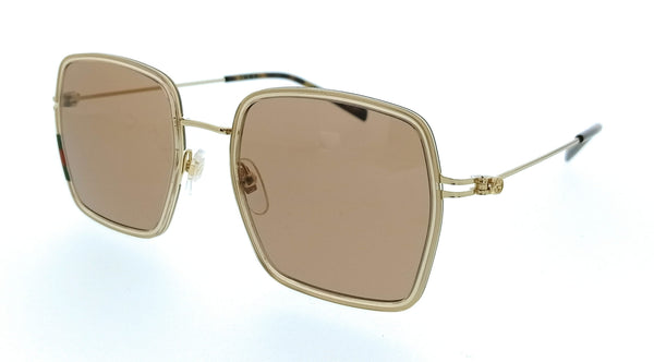 Gucci GG1848S-003 Gold Square Beige Rim Womens Sunglasses – Bluefly