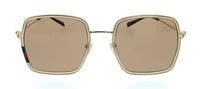 Gucci GG1848S-003 Gold Square Beige Rim Womens Sunglasses