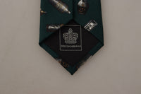 Dolce & Gabbana Bottle Print Silk Tie