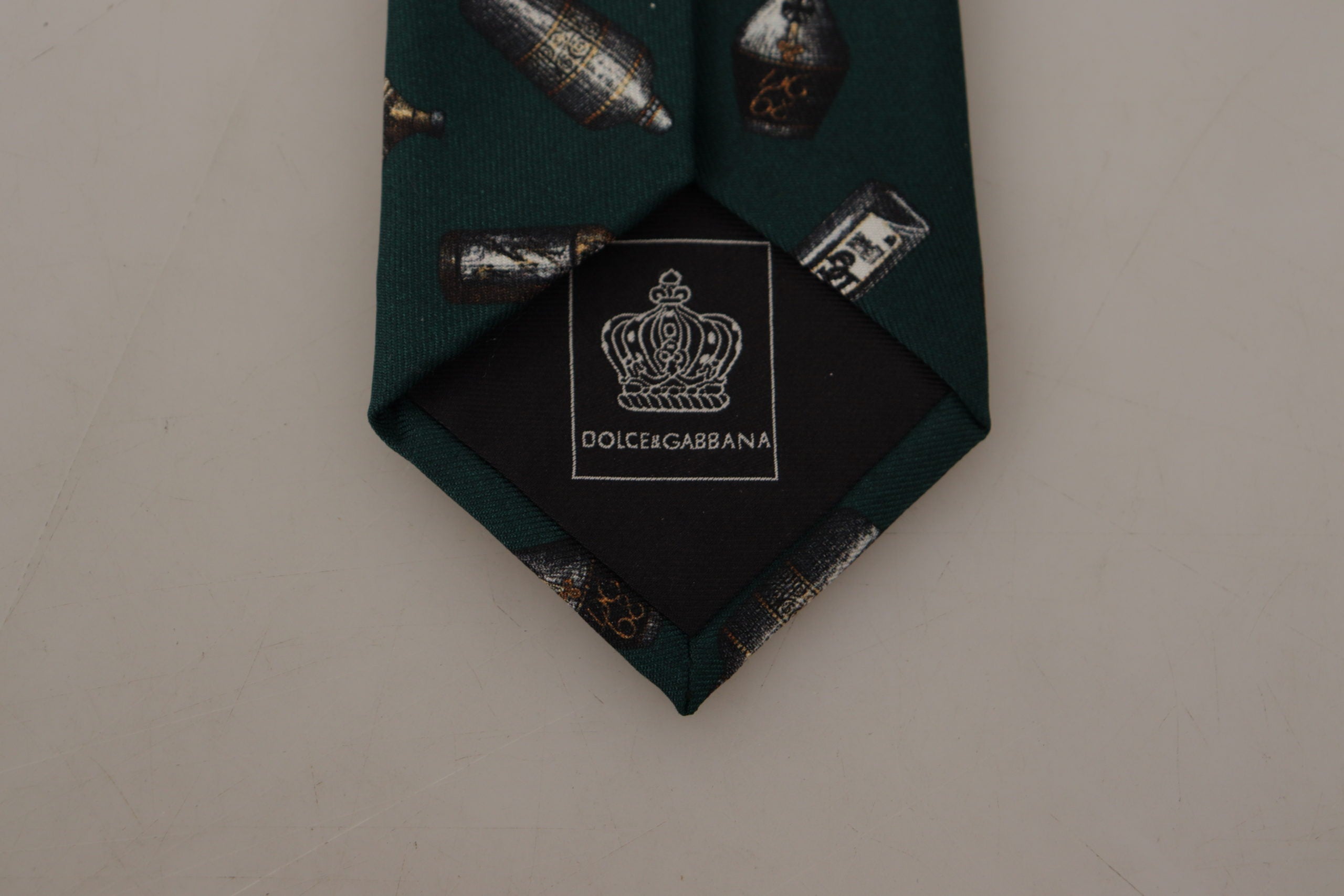 Dolce & Gabbana Bottle Print Silk Tie