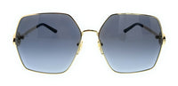 Gucci GG2163S-001 Gold Geometric Women’s Sunglasses