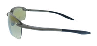 Maui Jim MJ0336S-003 Hookipa Ultra G Gray Rimless Mens Sunglasses