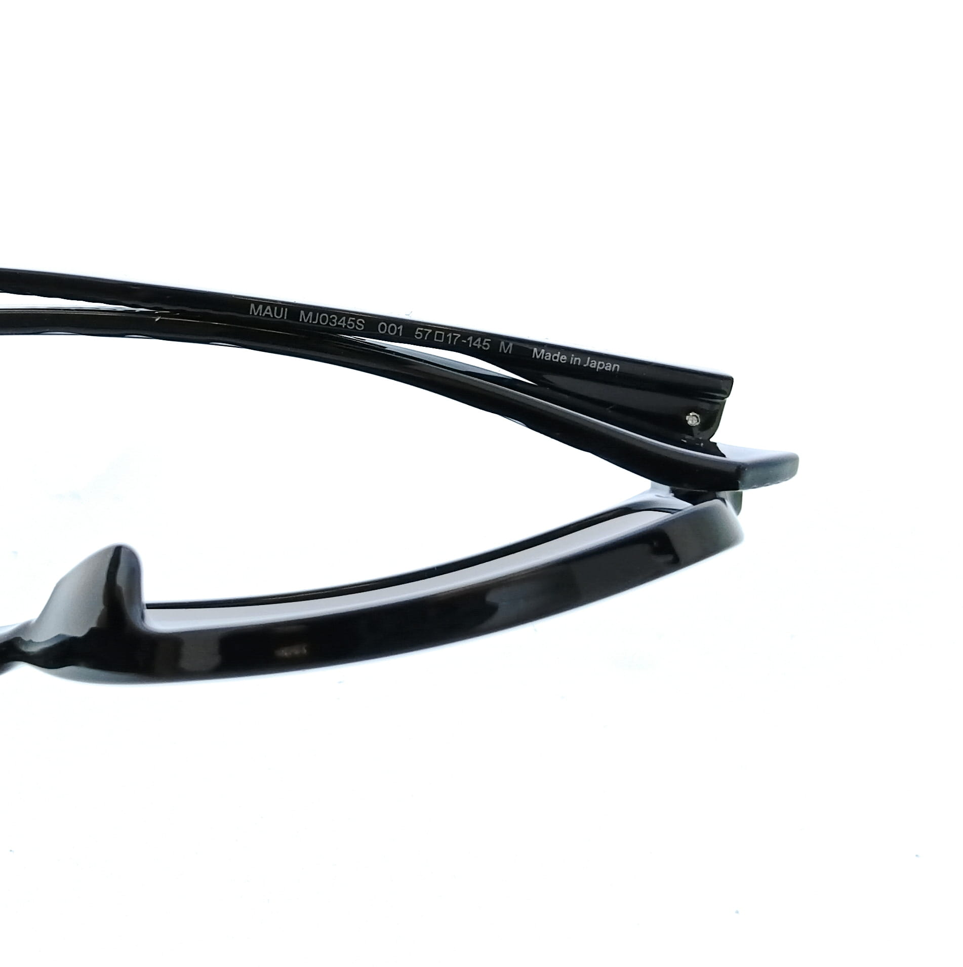 Maui Jim MJ0345S-001 Kowelo Black Rectangular Mens Sunglasses
