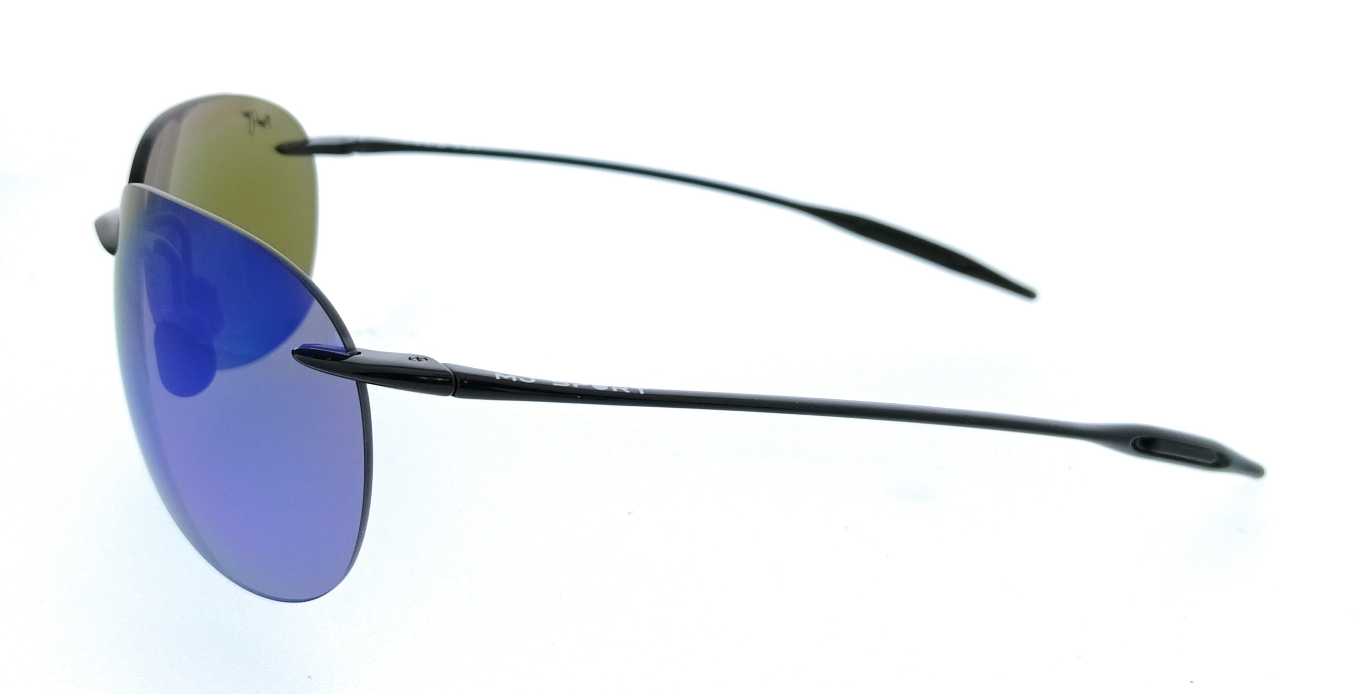 Maui Jim MJ0421S-006 Sugar Beach Black Aviator Mens Sunglasses