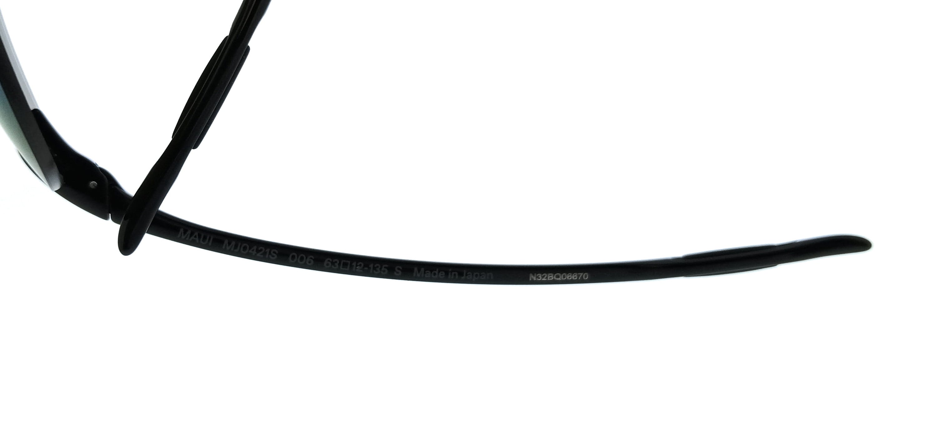 Maui Jim MJ0421S-006 Sugar Beach Black Aviator Mens Sunglasses