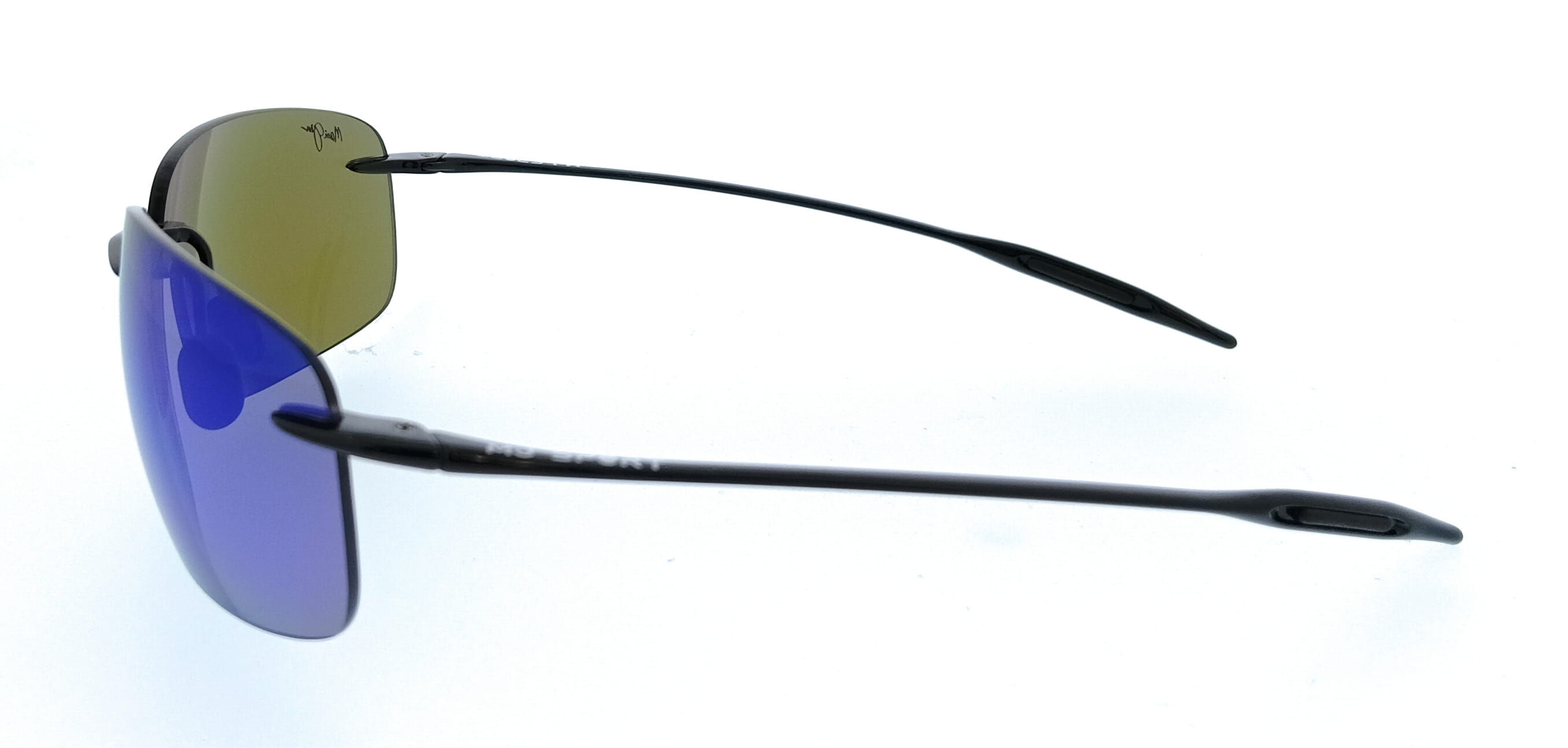 Maui Jim MJ0422S-037 Breakwall Black Rectangular Mens Sunglasses