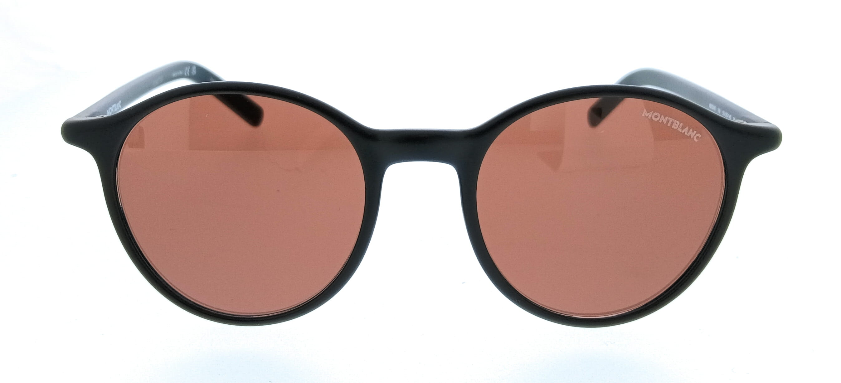 Montblanc MB0324S-006 Black Round Mens Sunglasses