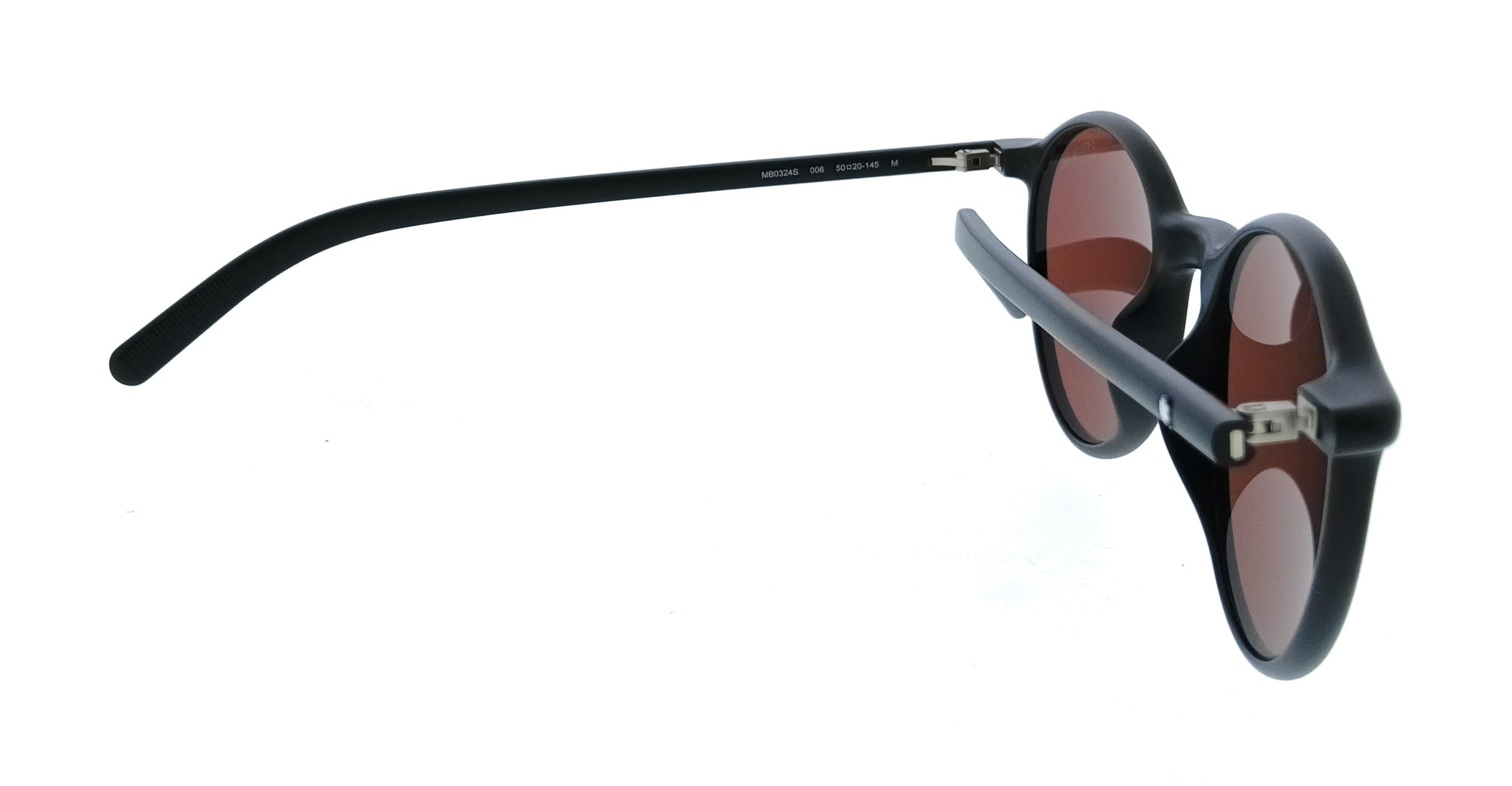 Montblanc MB0324S-006 Black Round Mens Sunglasses