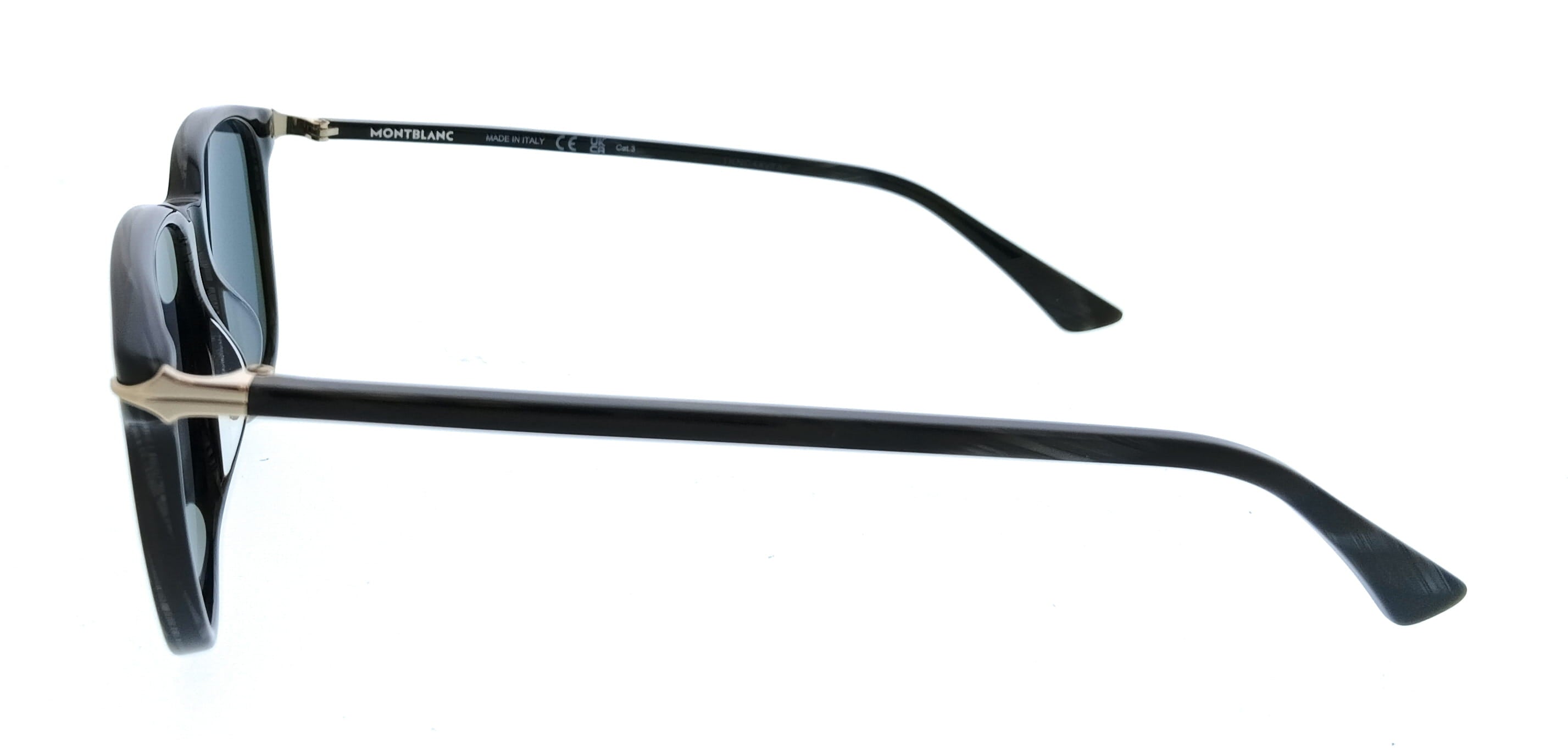 Montblanc MB0338S-006 Black Square Mens Sunglasses