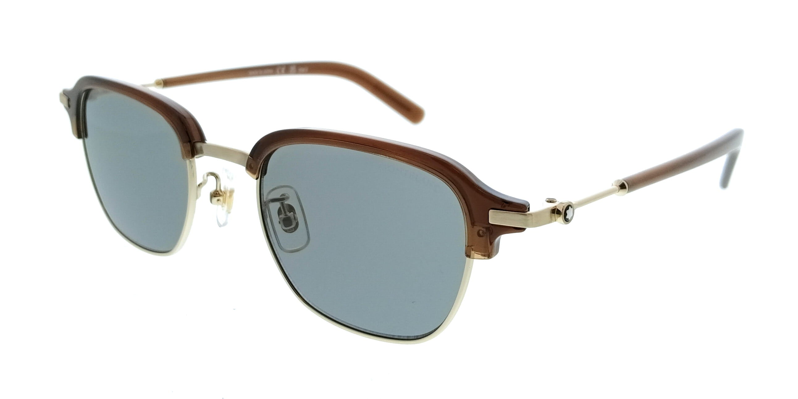Montblanc MB0390S-005 Brown Square Mens Sunglasses