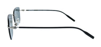 Montblanc MB0470S-002 Silver Rimless Square Mens Sunglasses