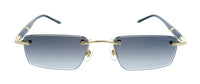 Montblanc MB0484S-001 Gold Grey Rimless Mens Sunglasses
