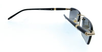 Montblanc MB0484S-001 Gold Grey Rimless Mens Sunglasses