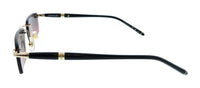 Montblanc MB0484S-003 Gold Black Rimless Mens Sunglasses