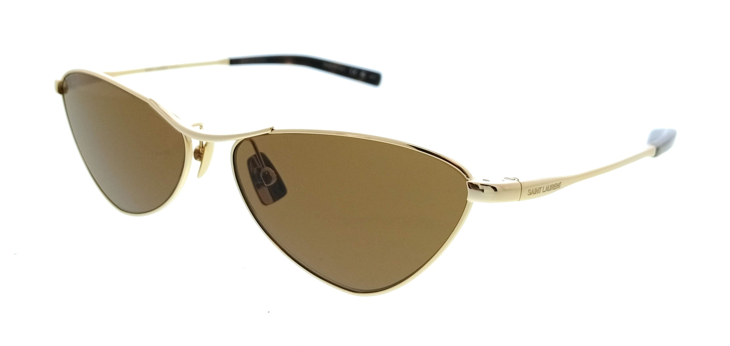 Saint Laurent SL 830-004 Gold Brown Cat Eye Womens Sunglasses
