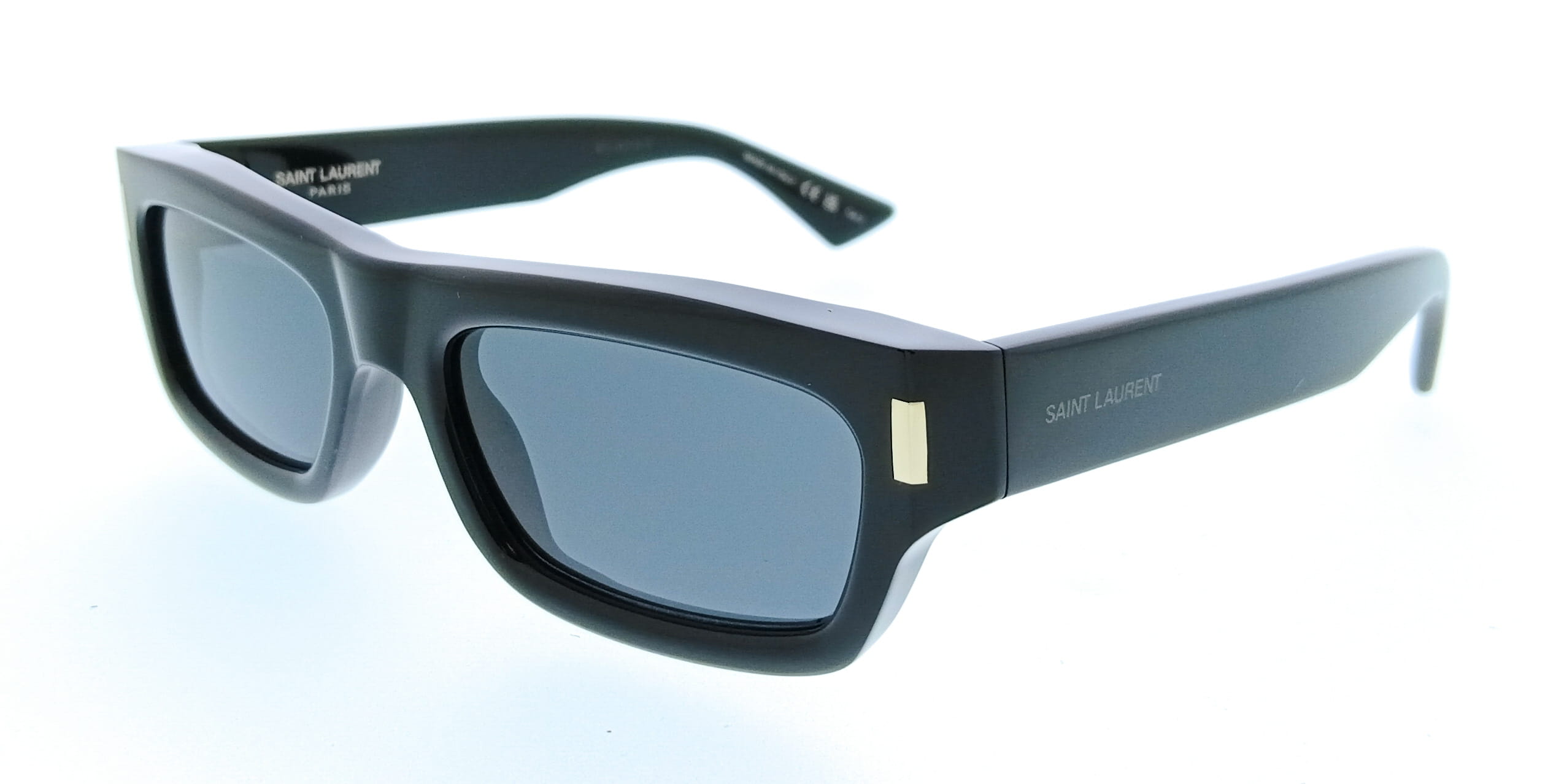 Saint Laurent SL 837-001 Black Rectangle Mens Sunglasses