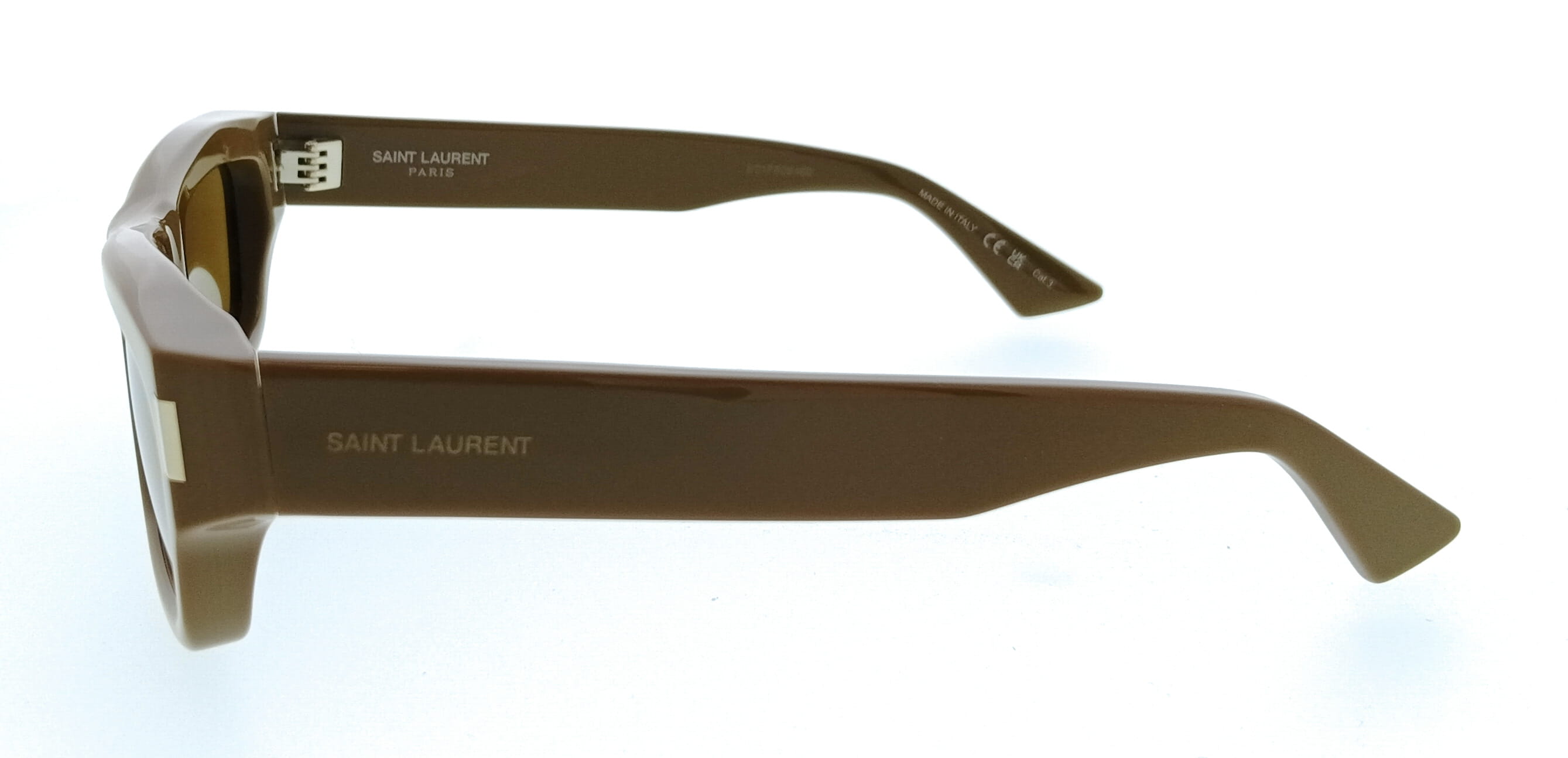 Saint Laurent SL 837-003 Brown Rectangle Mens Sunglasses