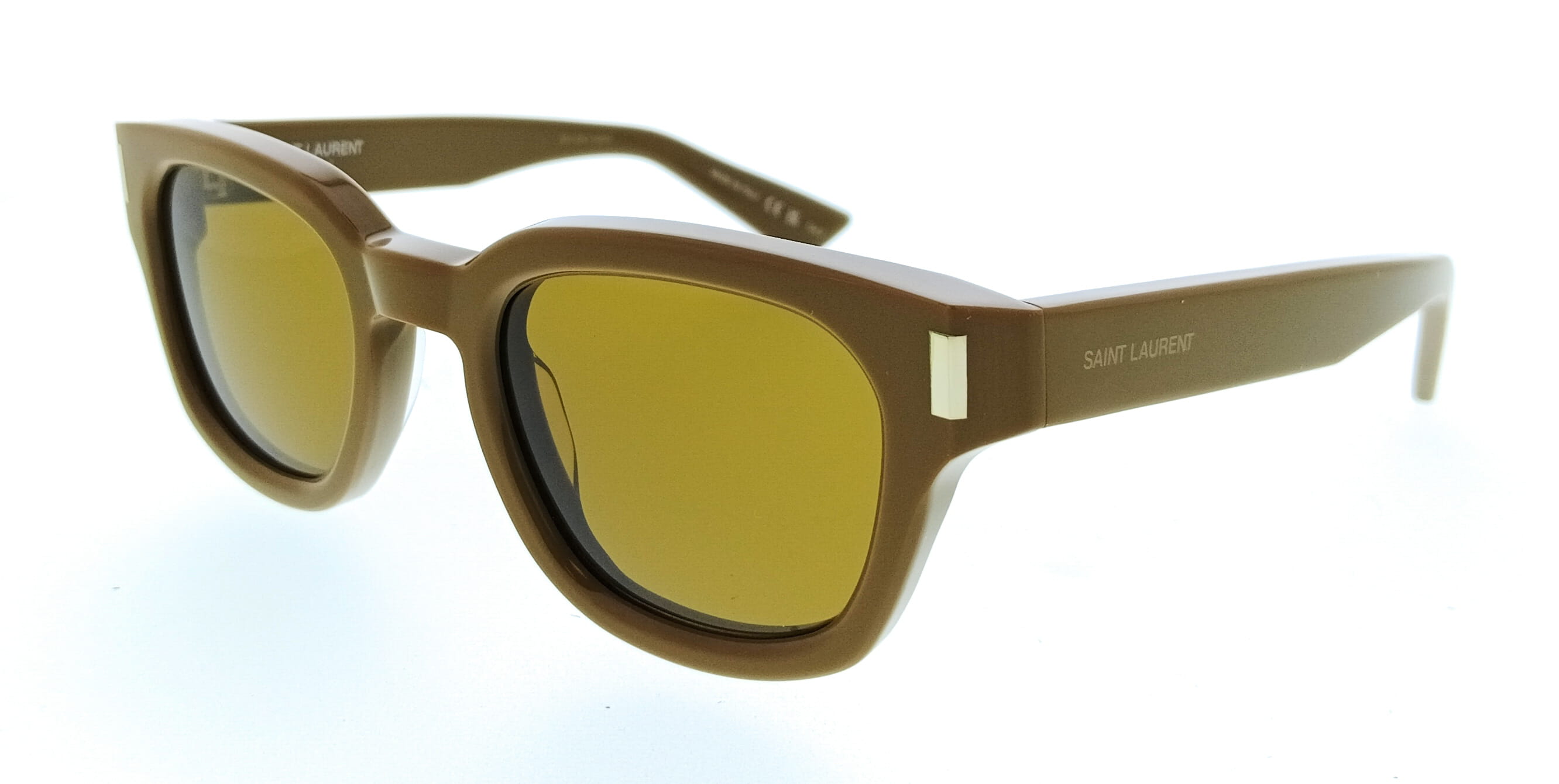 Saint Laurent SL 838-007 Brown Square Mens Sunglasses