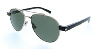 Saint Laurent SL 843-002 Silver Aviator Mens Sunglasses