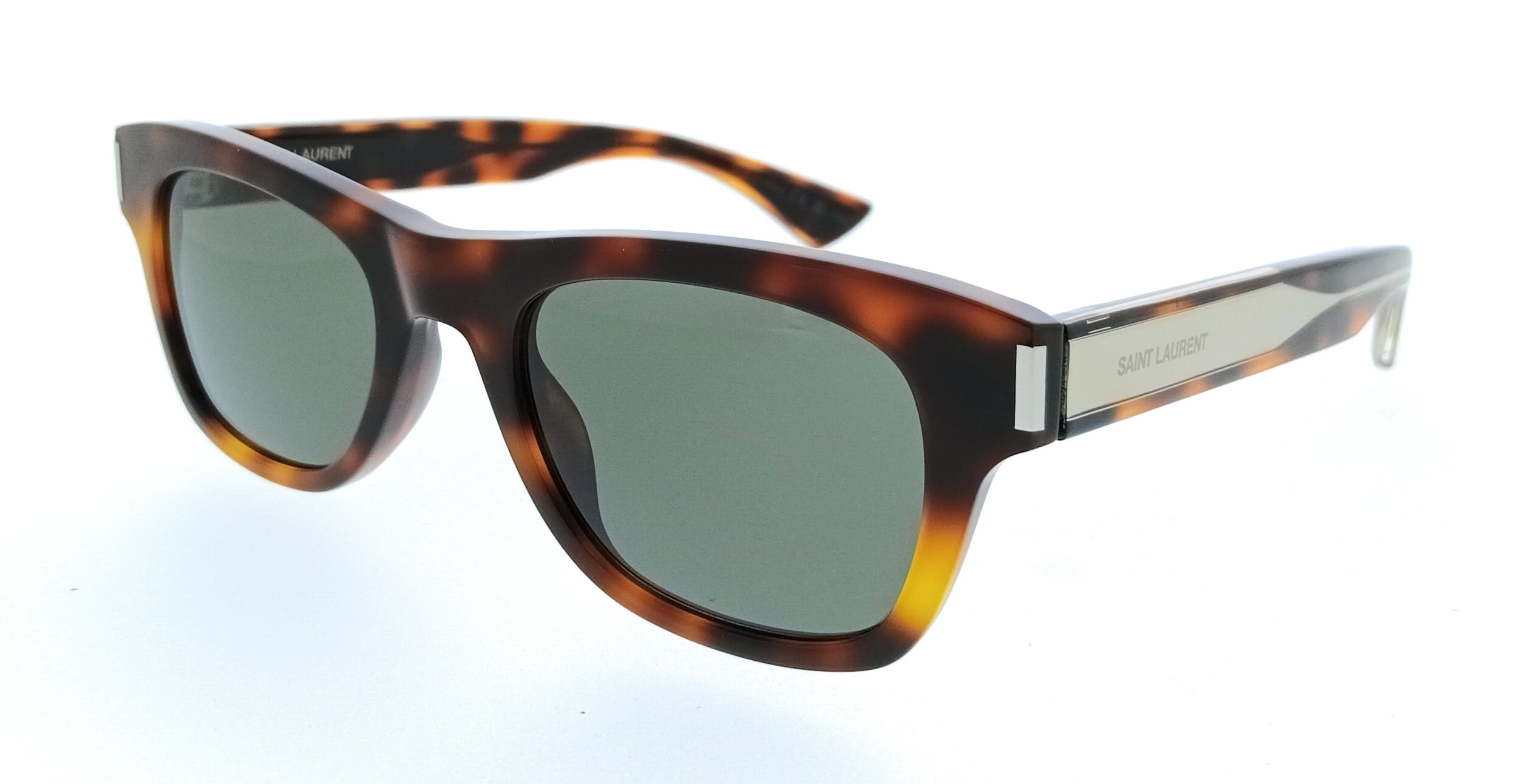 Saint Laurent SL 877-003 Havana Square Womens Sunglasses