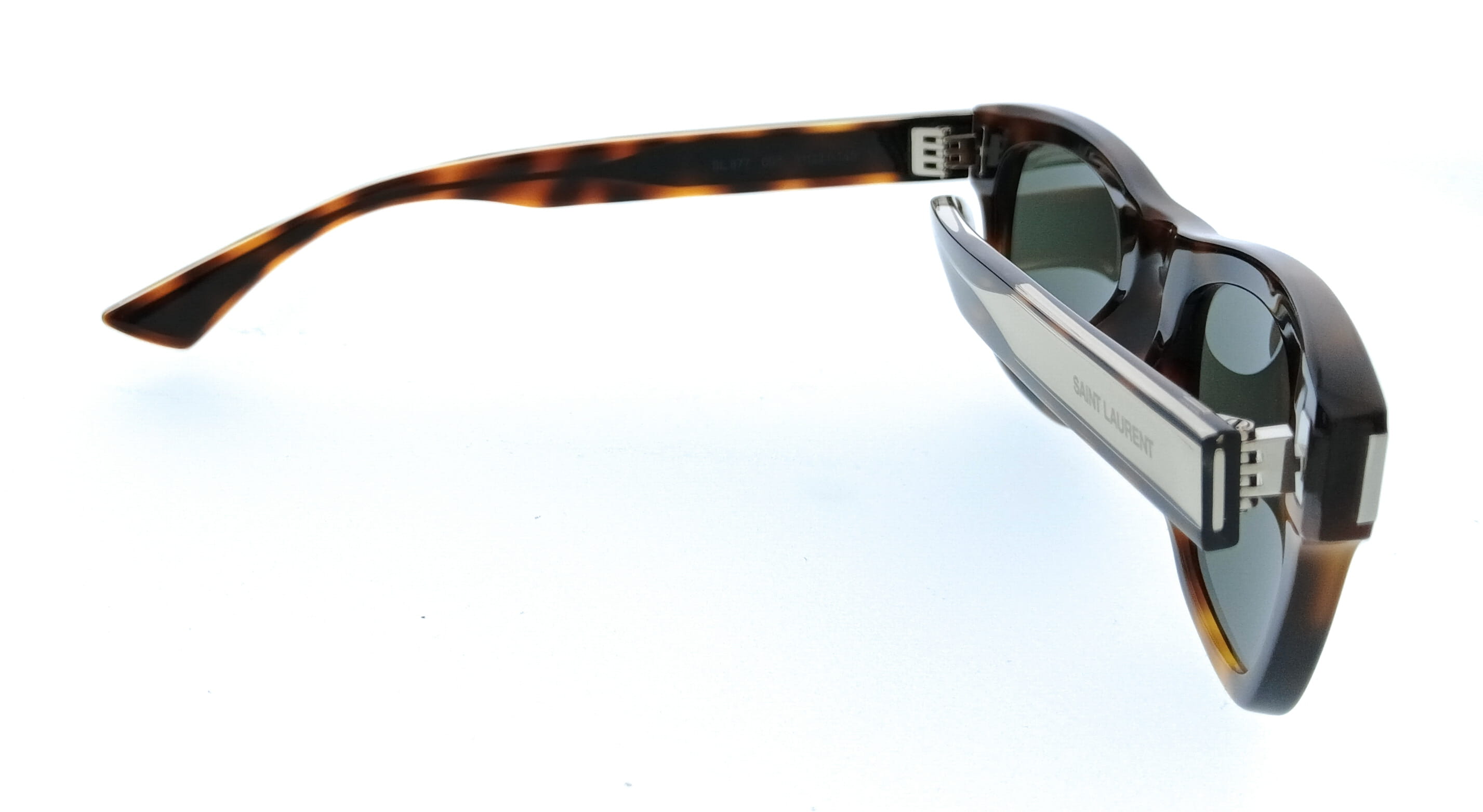 Saint Laurent SL 877-003 Havana Square Womens Sunglasses
