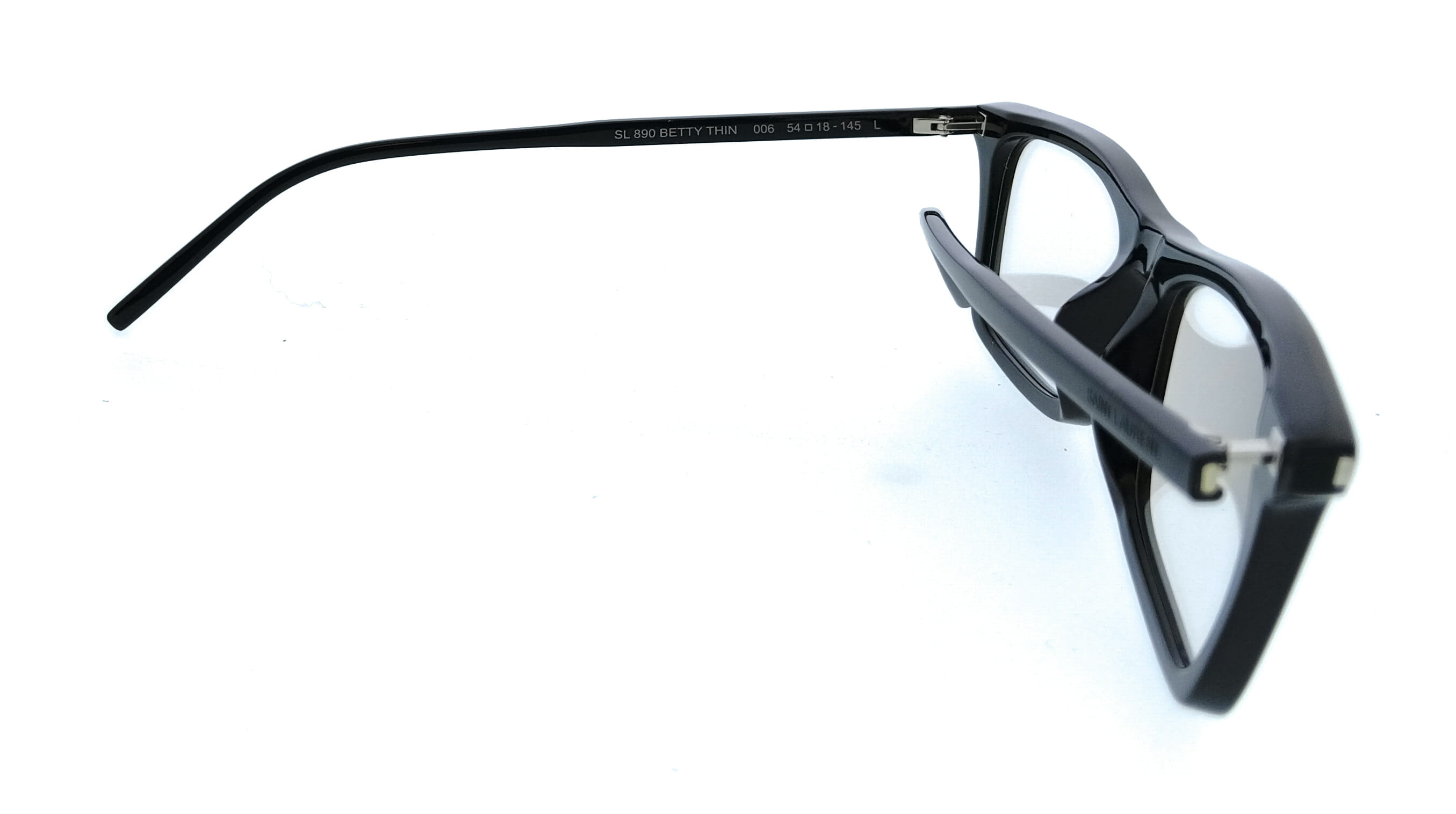 Saint Laurent SL 890 BETTY THIN-006 Transparent Rectangle Womens Sunglasses