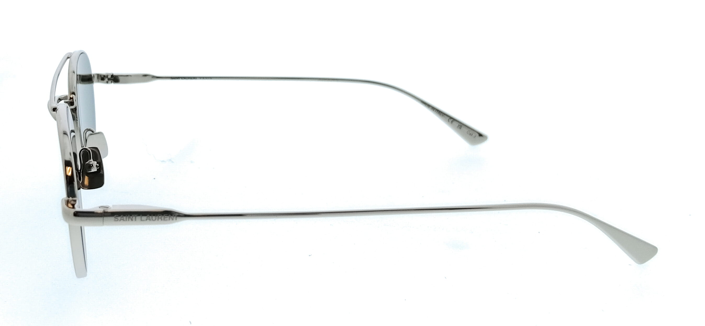 Saint Laurent SL 97-002 Silver Aviator Womens Sunglasses