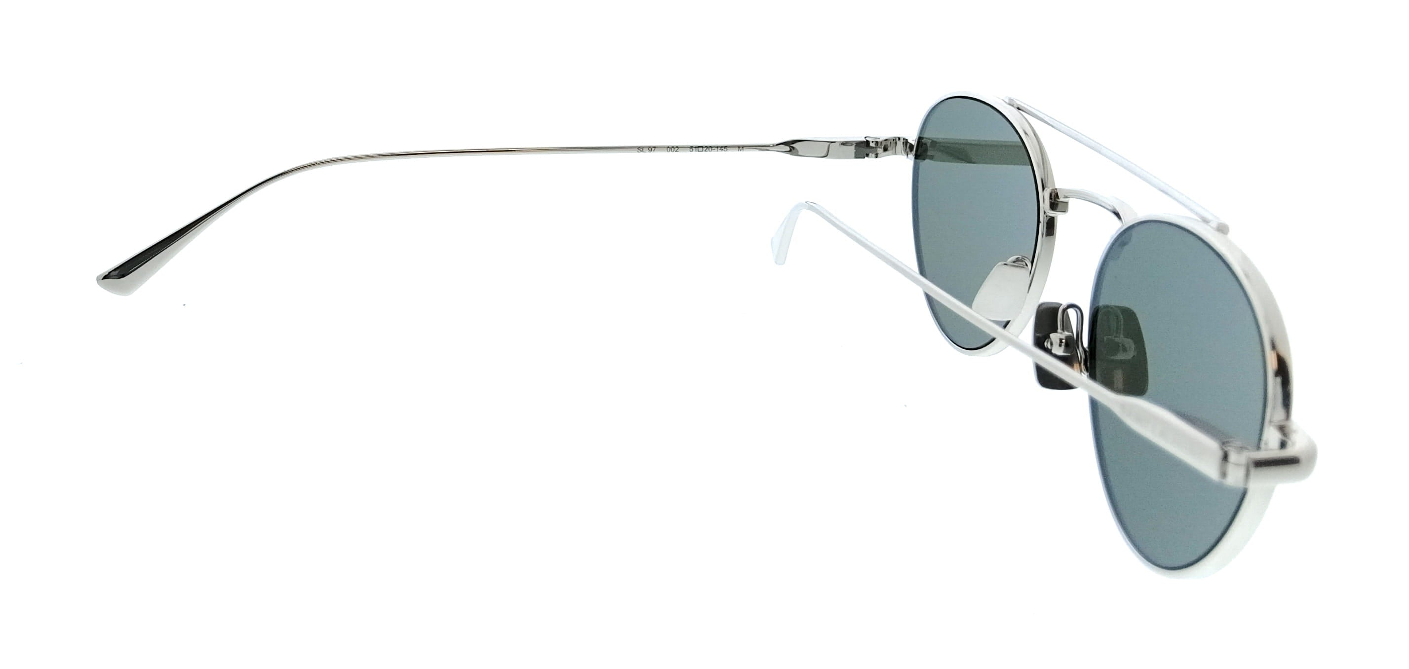 Saint Laurent SL 97-002 Silver Aviator Womens Sunglasses