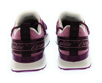 Versace Jeans Couture Women's Pink Knit Lace-Up Sneakers-