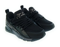 Versace Jeans Couture Women's Black Knit Lace-Up Sneakers-