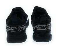 Versace Jeans Couture Women's Black Knit Lace-Up Sneakers-