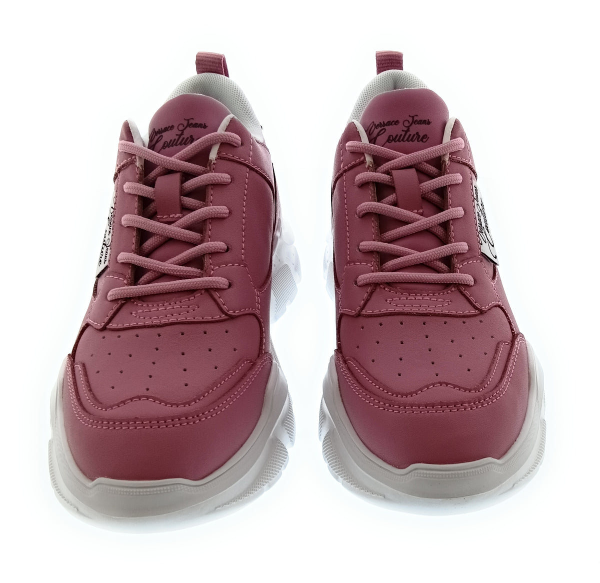 Versace Jeans Couture Women's Pink Chunky-Sole Lace-Up Sneakers-